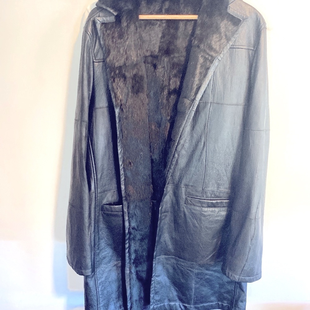 NWT Authentic Jeanferre leather coat ,One of a kind . Open to offers ty Vintage